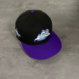 New Era Colorado Rockies Hat 7 1/4 Black Purple Ice Frozen State Flag 2 Tone Cap